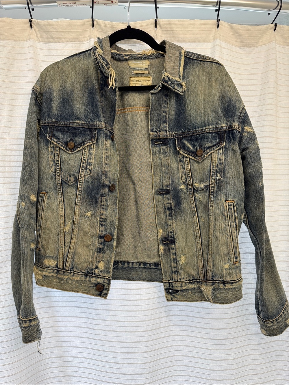Denim & Supply Ralph Lauren Distressed Light Blue Jean Jacket